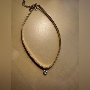 Delicate gold choker with Diamond charm